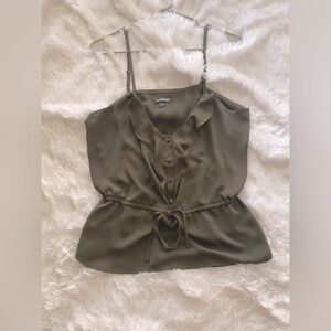 Express Dark Olive Camisole Top